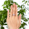 Load image into Gallery viewer, 1.5 Carat Princess Cut Fancy Pink Created Diamond 925 Sterling Silver Wedding En