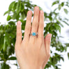 Load image into Gallery viewer, 1.5 Carat Princess Cut Fancy Blue Created Diamond 925 Sterling Silver Wedding En