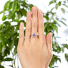 Load image into Gallery viewer, 925 Sterling Silver Wedding Engagement Halo Ring 2 Carat Fancy Pink Created Diam