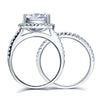 Load image into Gallery viewer, 925 Sterling Silver 2 Pcs Wedding Engagement Ring Set 5 Ct Created Diamond XFR82