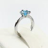 Load image into Gallery viewer, Newborn Baby 925 Sterling Silver Ring Blue Created Diamond Photo Prop XFR8207