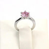 Load image into Gallery viewer, Newborn Baby 925 Sterling Silver Ring Pink Created Diamond Photo Prop XFR8208
