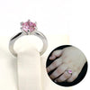 Load image into Gallery viewer, Newborn Baby 925 Sterling Silver Ring Pink Created Diamond Photo Prop XFR8208