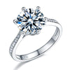 Load image into Gallery viewer, 925 Sterling Silver Wedding Engagement Ring 3 Carat Created Diamond Jewelry XFR8