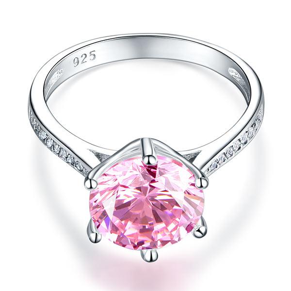 925 Sterling Silver Wedding Engagement Ring 3 Carat Created Diamond Jewelry XFR8