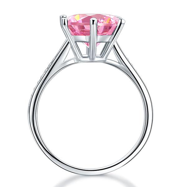 925 Sterling Silver Wedding Engagement Ring 3 Carat Created Diamond Jewelry XFR8