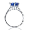 Load image into Gallery viewer, 925 Sterling Silver Wedding Engagement Ring 3 Carat Blue Created Diamond Jewelry