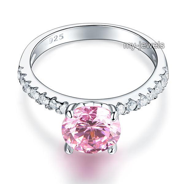 925 Sterling Silver Bridal Engagement Ring 2 Carat Created Diamond Jewelry