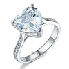 Load image into Gallery viewer, 925 Sterling Silver Bridal Engagement Ring 3.5 Carat Heart Created Diamond Jewel