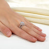 Load image into Gallery viewer, 925 Sterling Silver Wedding Halo Ring Set 2 Carat Created Diamond XFR8218