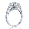 Load image into Gallery viewer, Luxury 925 Sterling Silver Wedding Anniversary Engagement Ring Halo 3.5 Ct Creat