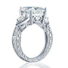 Load image into Gallery viewer, Luxury 925 Sterling Silver Wedding Engagement Ring Vintage 4 Ct Created Diamond