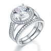 Load image into Gallery viewer, Luxury 925 Sterling Silver Promise Engagement Ring Set 3.5 Ct Vintage Created Di