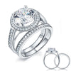Load image into Gallery viewer, Luxury 925 Sterling Silver Promise Engagement Ring Set 3.5 Ct Vintage Created Di