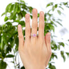 Load image into Gallery viewer, 1.5 Ct Fancy Pink Created Diamond 925 Sterling Silver Wedding Ring Promise Anniv