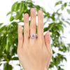 Load image into Gallery viewer, Double Halo 925 Sterling Silver Wedding Engagement Ring 1.25 Ct Fancy Pink Creat