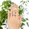 Load image into Gallery viewer, Art Deco Vintage style 925 Sterling Silver Wedding Ring 1.25 Ct Fancy Pink Creat