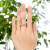 Load image into Gallery viewer, 6 Claws 925 Sterling Silver Wedding Promise Anniversary Ring 1.25 Ct Fancy Pink
