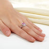 Load image into Gallery viewer, Twist Curl 925 Sterling Silver Wedding Engagement Ring 2 Ct Fancy Pink Created D
