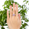 Load image into Gallery viewer, Twist Curl 925 Sterling Silver Wedding Engagement Ring 2 Ct Fancy Pink Created D