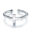 Load image into Gallery viewer, Kids Girls Cross Ring Solid 925 Sterling Silver Children Jewelry Adjustable XFR8