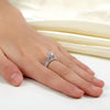 Load image into Gallery viewer, Promise Engagement 2-PC Solid Sterling 925 Silver Twist Solitaire Ring Set Brida