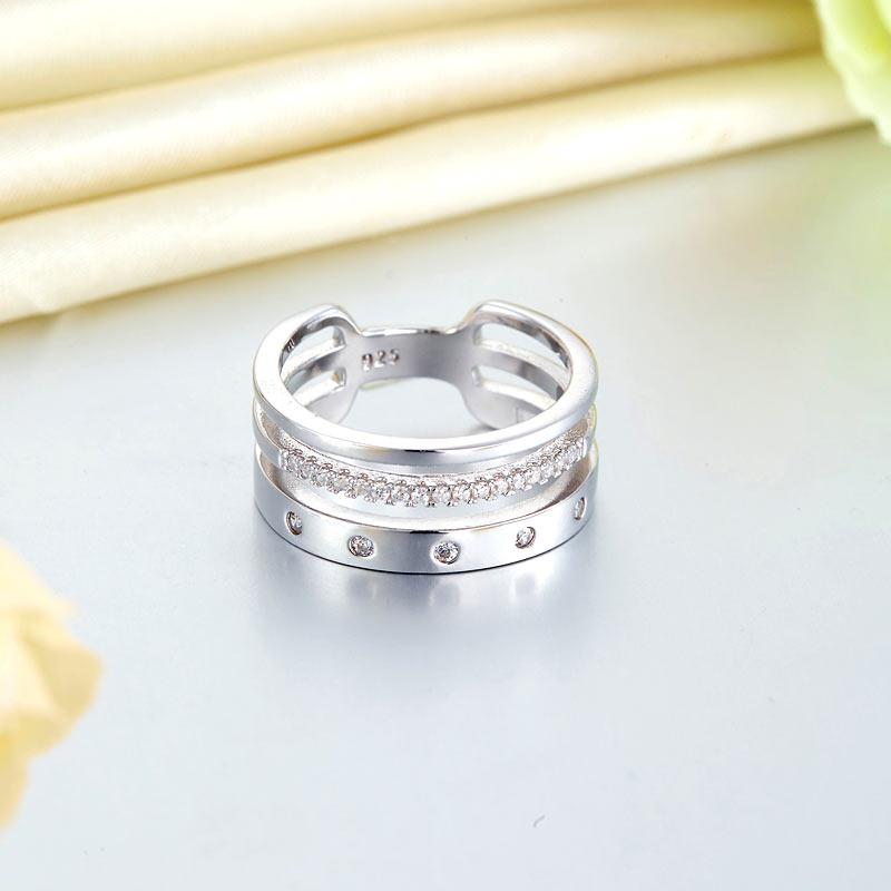Wedding Band Anniversary Solid 925 Sterling Silver Ring Jewelry XFR8313