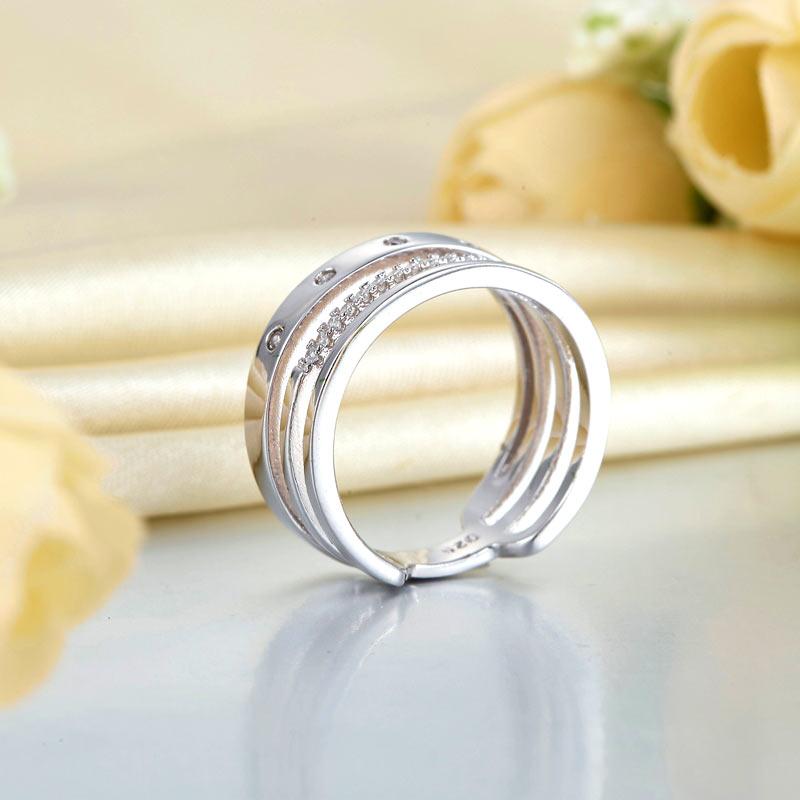 Wedding Band Anniversary Solid 925 Sterling Silver Ring Jewelry XFR8313