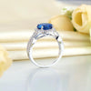 Load image into Gallery viewer, 3 Carat Navy Blue Stone 925 Sterling Silver Wedding Engagement Luxury Ring Promi