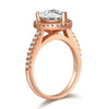 Load image into Gallery viewer, 2 Ct Pear Cut Sterling 925 Silver Rose Gold Plated Ring Wedding Promise Engageme