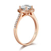 Load image into Gallery viewer, 925 Sterling Silver Wedding Engagement Rose Gold Plated Ring Created Diamond
