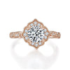 Load image into Gallery viewer, Vintage Style Art Deco Ring Solid 925 Sterling Silver Rose Gold Plated 1 Carat X