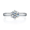 Load image into Gallery viewer, 1 Carat Moissanite Diamond Classic 6 Claws Engagement 925 Sterling Silver Ring M