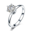Load image into Gallery viewer, 1 Carat Moissanite Diamond 6 Claws Engagement 925 Sterling Silver Ring MFR8340