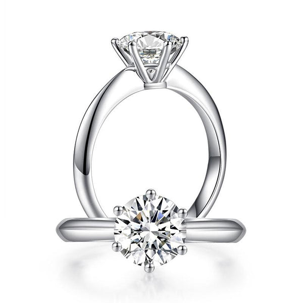 1.5 Carat Moissanite Diamond Solitaire Engagement Ring 925 Sterling Silver MFR83