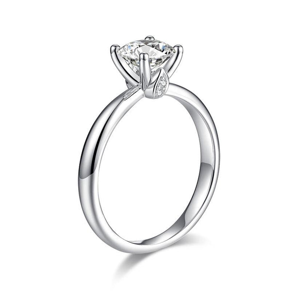 1 Carat Moissanite Diamond Ring Wedding Engagement 925 Sterling Silver MFR8342