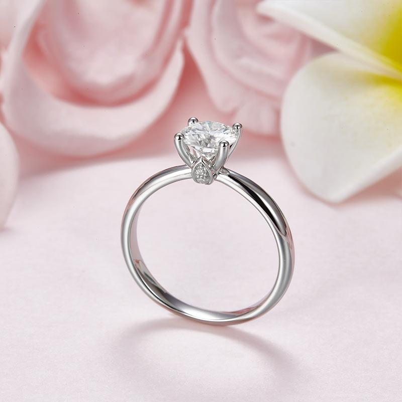 1 Carat Moissanite Diamond Ring Wedding Engagement 925 Sterling Silver MFR8342