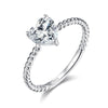 Load image into Gallery viewer, Heart 1 Carat Moissanite Diamond Ring Engagement 925 Sterling Silver MFR8345