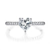 Load image into Gallery viewer, Heart 1 Carat Moissanite Diamond Ring Engagement 925 Sterling Silver MFR8345