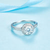 Load image into Gallery viewer, 1 Carat Moissanite Diamond Ring Halo Engagement 925 Sterling Silver MFR8351