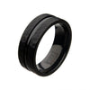 Load image into Gallery viewer, Black Zirconium Hammered Rings