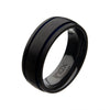 Load image into Gallery viewer, Black Zirconium with Blue Plated Line Rings