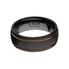 Load image into Gallery viewer, Black Zirconium with Rose Gold Plated Line Rings