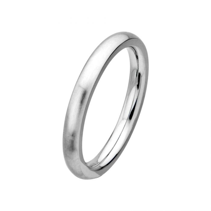 Matte Finish 3mm Wide Plain Cobalt Chrome Ring