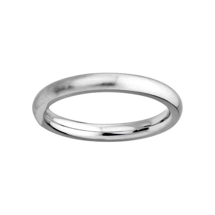 Matte Finish 3mm Wide Plain Cobalt Chrome Ring