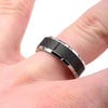 Load image into Gallery viewer, Ridged Edge with Center Solid Carbon Fiber Ring
