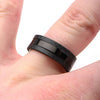 Load image into Gallery viewer, Solid Carbon with Center Black Plated Ring