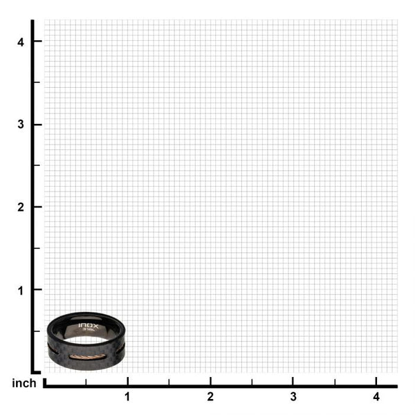 Solid Carbon Cable Inlay Ring