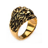 Load image into Gallery viewer, Stainless Steel Gold Plated Lion Crest Ring