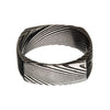 Load image into Gallery viewer, Damascus 8mm Matte Black Plated Square Ring